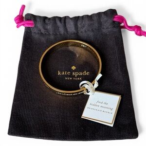 ✨NWT✨ Kate Spade New York Gold Bridesmaid Bangle Bracelet “Best Friend Ever”